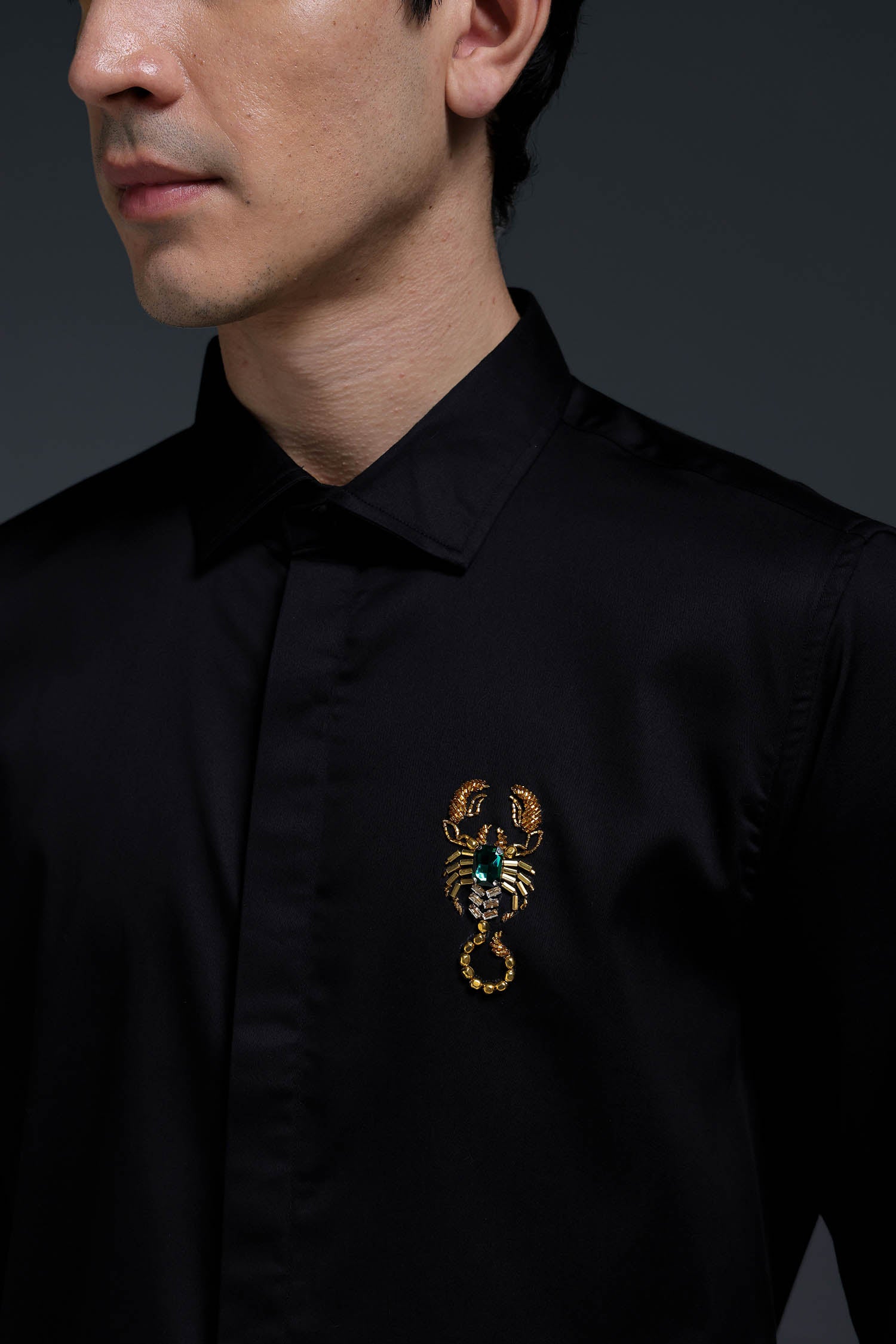 Kurlio(Scorpion) - Hand Embroidered Designer Shirt
