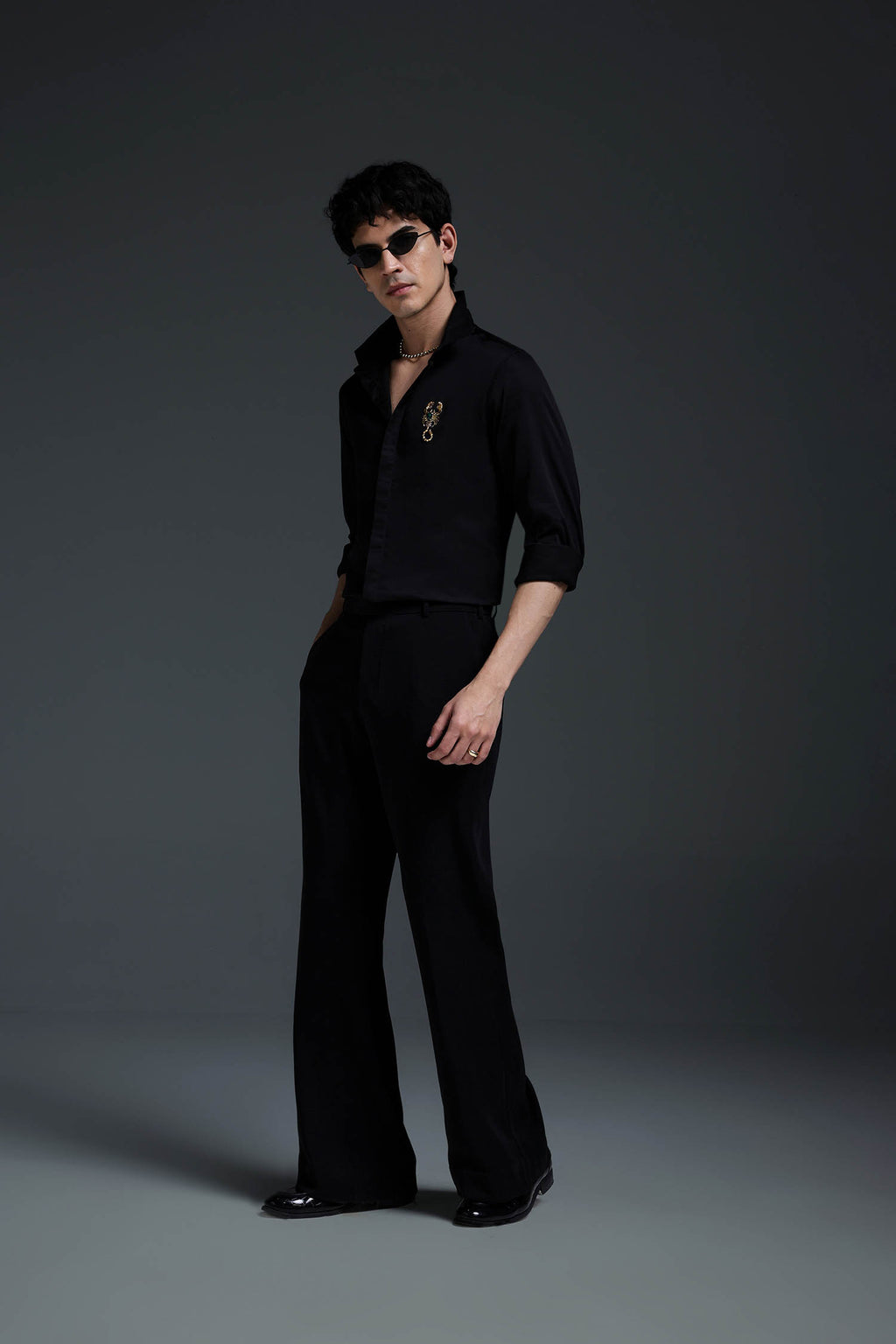 Kurlio(Scorpion) - Hand Embroidered Designer Shirt