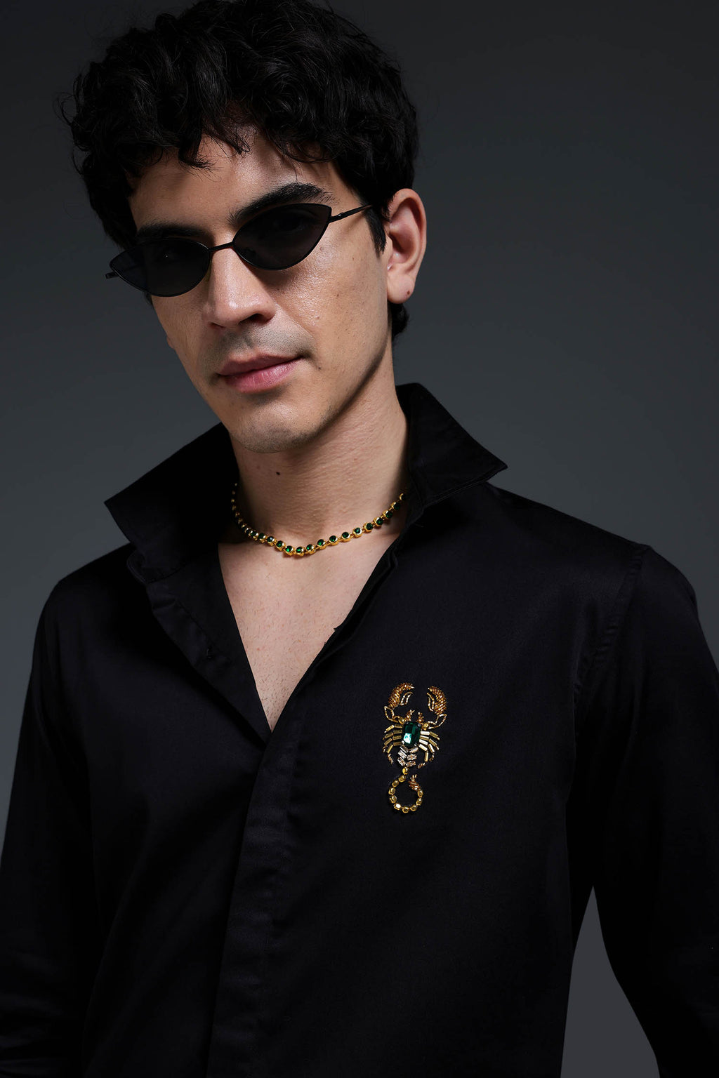 Kurlio(Scorpion) - Hand Embroidered Designer Shirt