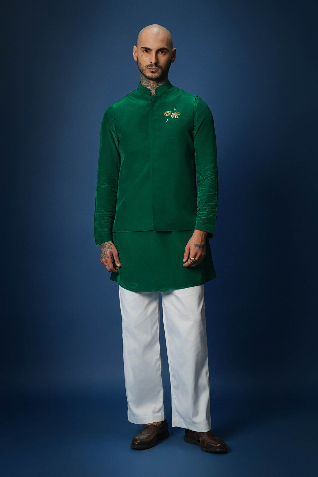 Bee Kiss Bundi Kurta - Green