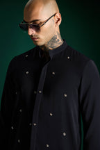 Timber Hand Embroidered Designer Kurta Set - Navy