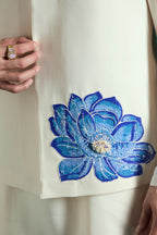 Aquatic Bloom(Flower) - Hand Embroidered Designer Bundi