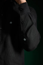 Spade Irish Linen Shirt - Black
