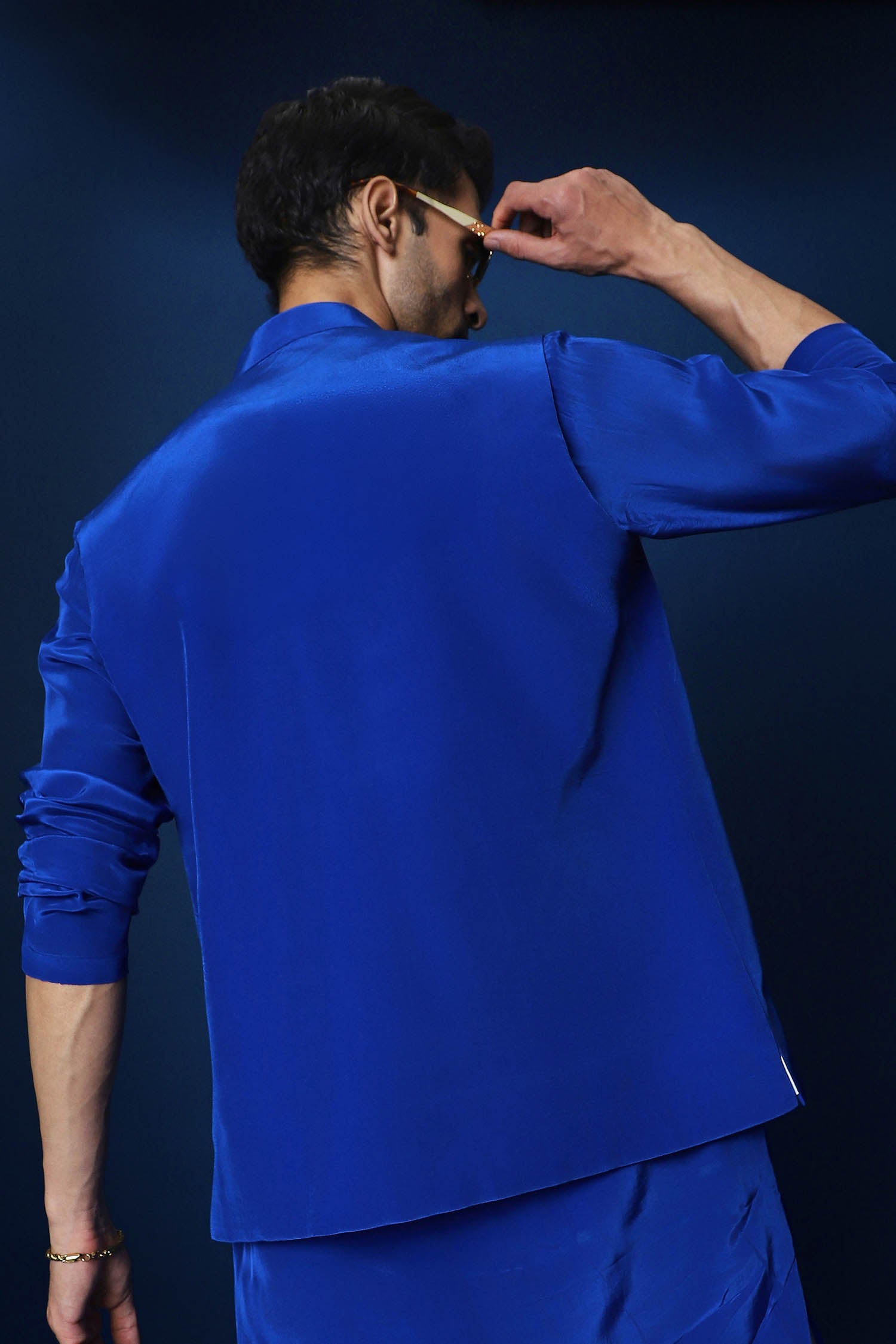 Gaj Bundi Kurta - Royal Blue