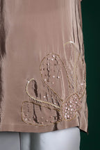 Petals Hand Embroidered Designer Kurta - Lilac Luster