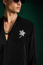 Lamina Hand Embroidered Designer Kurta - Black