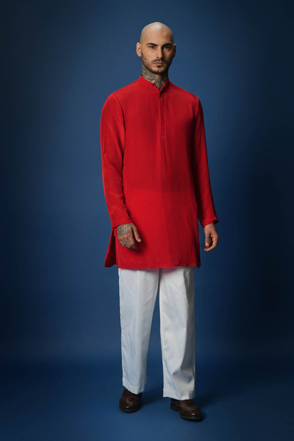 Bee Kiss Red Bundi Kurta