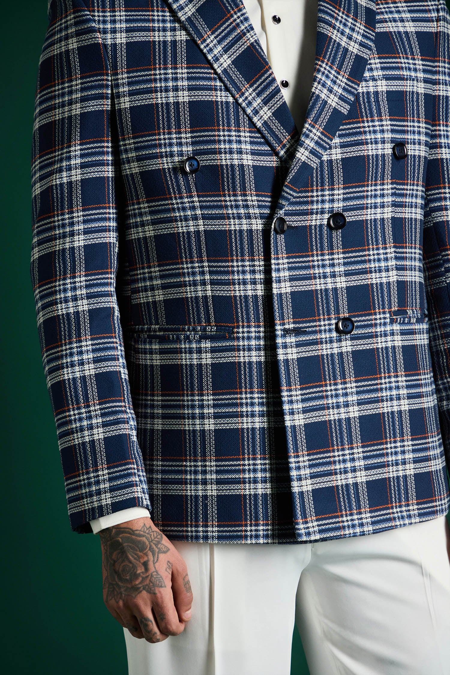 The Board Room Blazer Plaid Checks - Navy