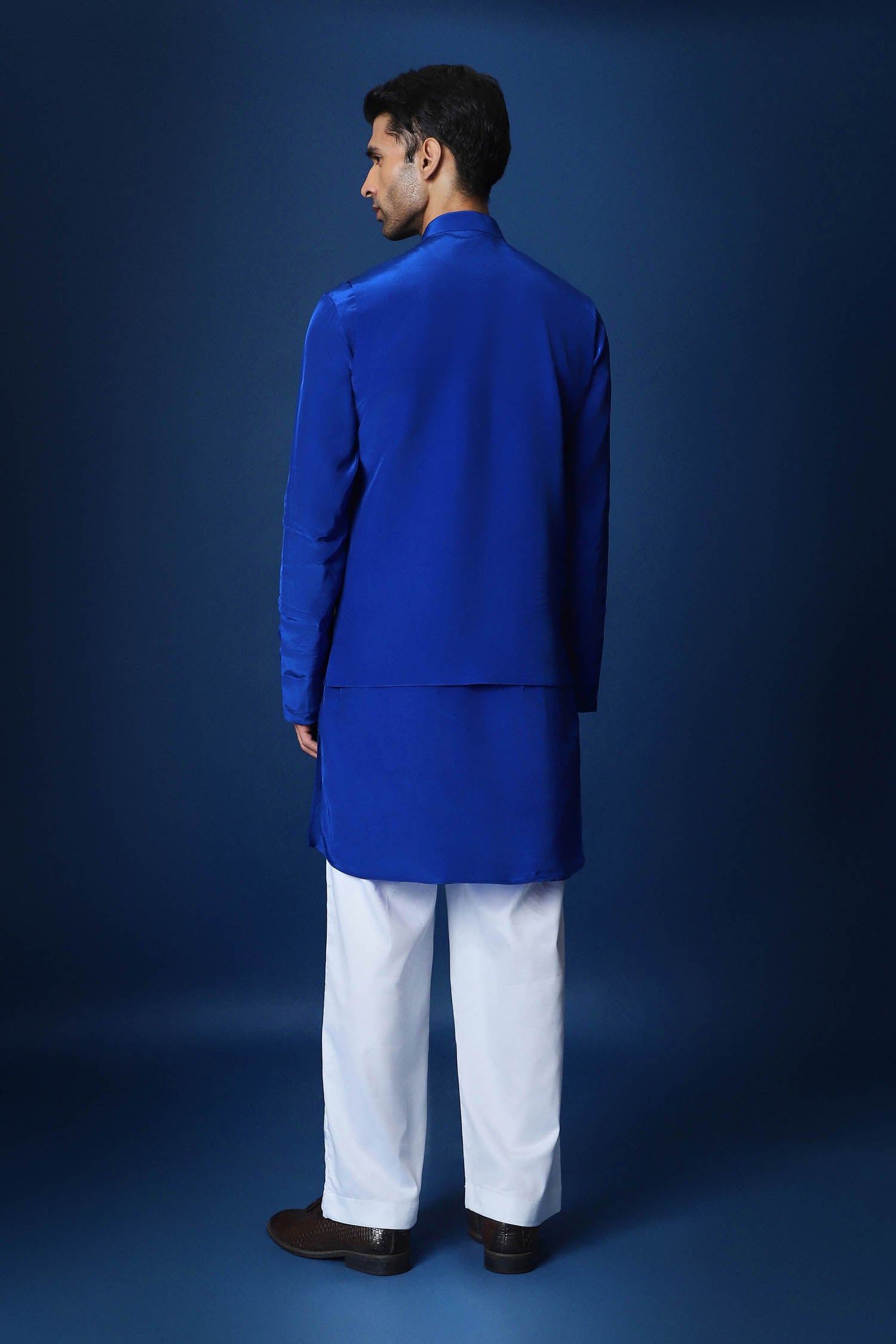 Egret Bundi Kurta - Royal Blue