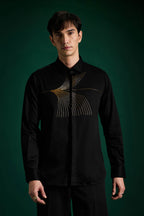 Sparkler Black - Hand Embroidered Designer Shirt