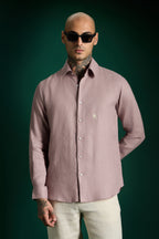 Bird Irish Linen Shirt - Dusky Pink