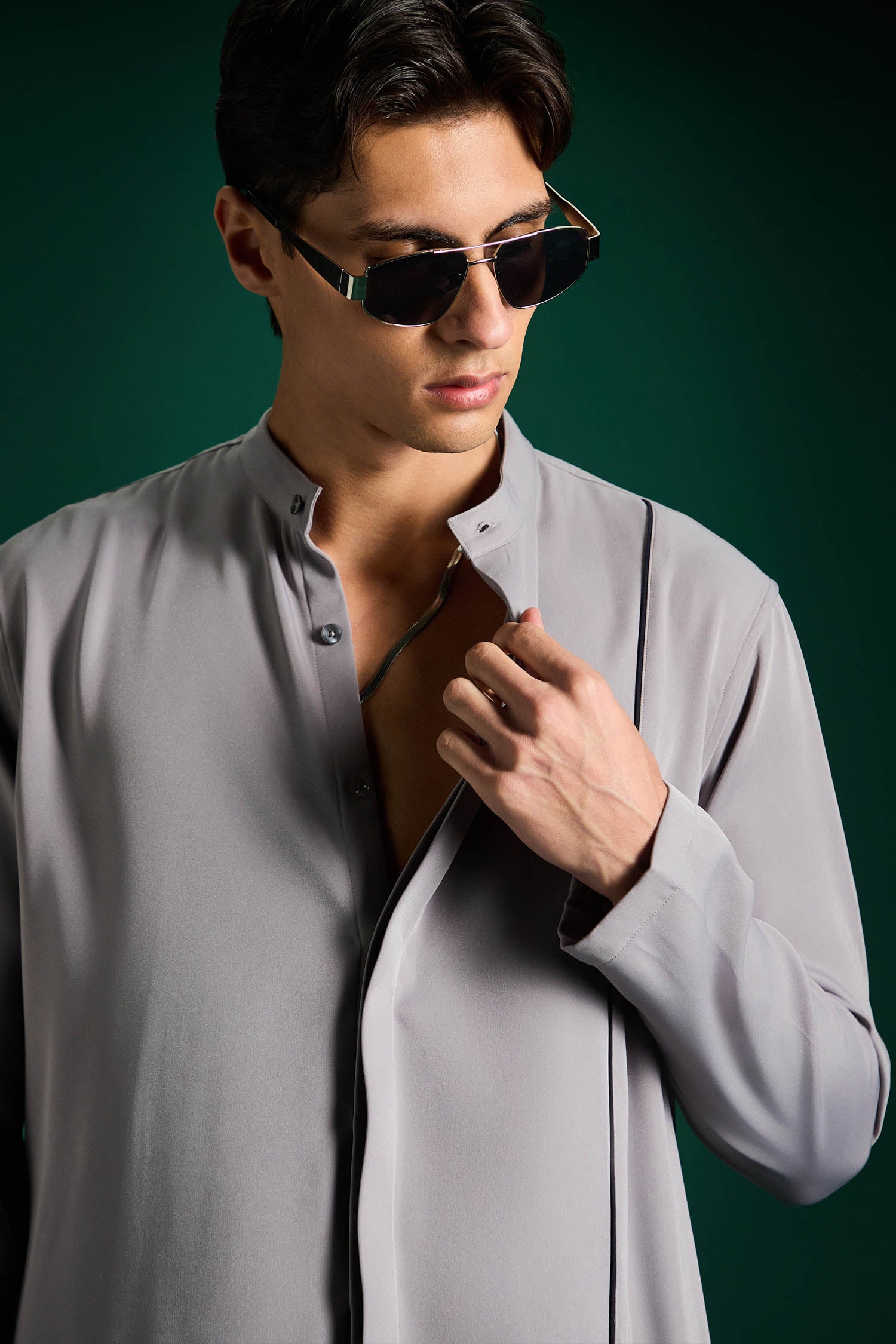 Echelon Designer Kurta Set - Cool Grey