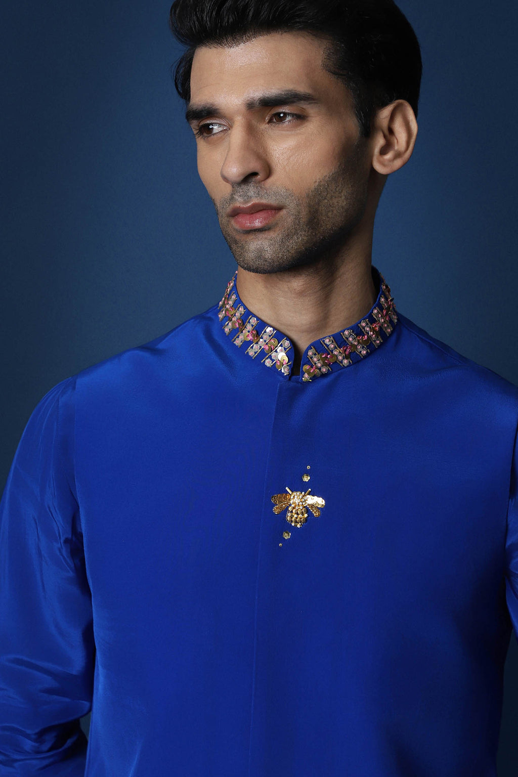 Bee Bundi Kurta - Royal Blue