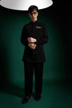 Hunter(Leopard) - Hand Embroidered Designer Bundi