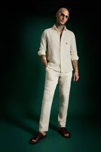 Bird Irish Linen Shirt - Ivory