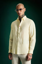 Heart Irish Linen Shirt - Ivory