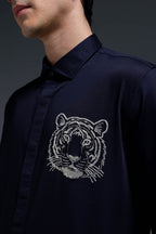 Predator(Tiger) - Hand Embroidered Designer Shirt