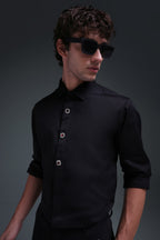 Regal(Red Rhinestone) - Hand Embroidered Designer Shirt