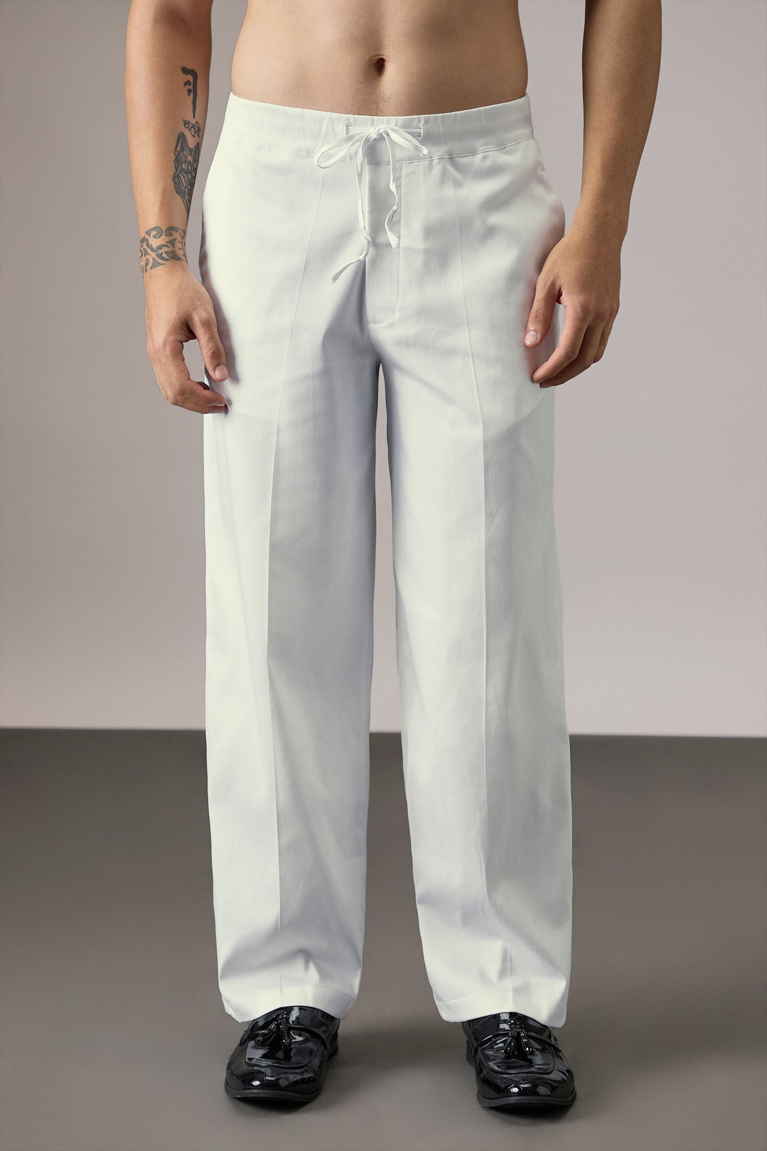 Straight Pyjamas Trousers - White