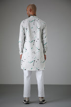 White Splatter - Designer Kurta