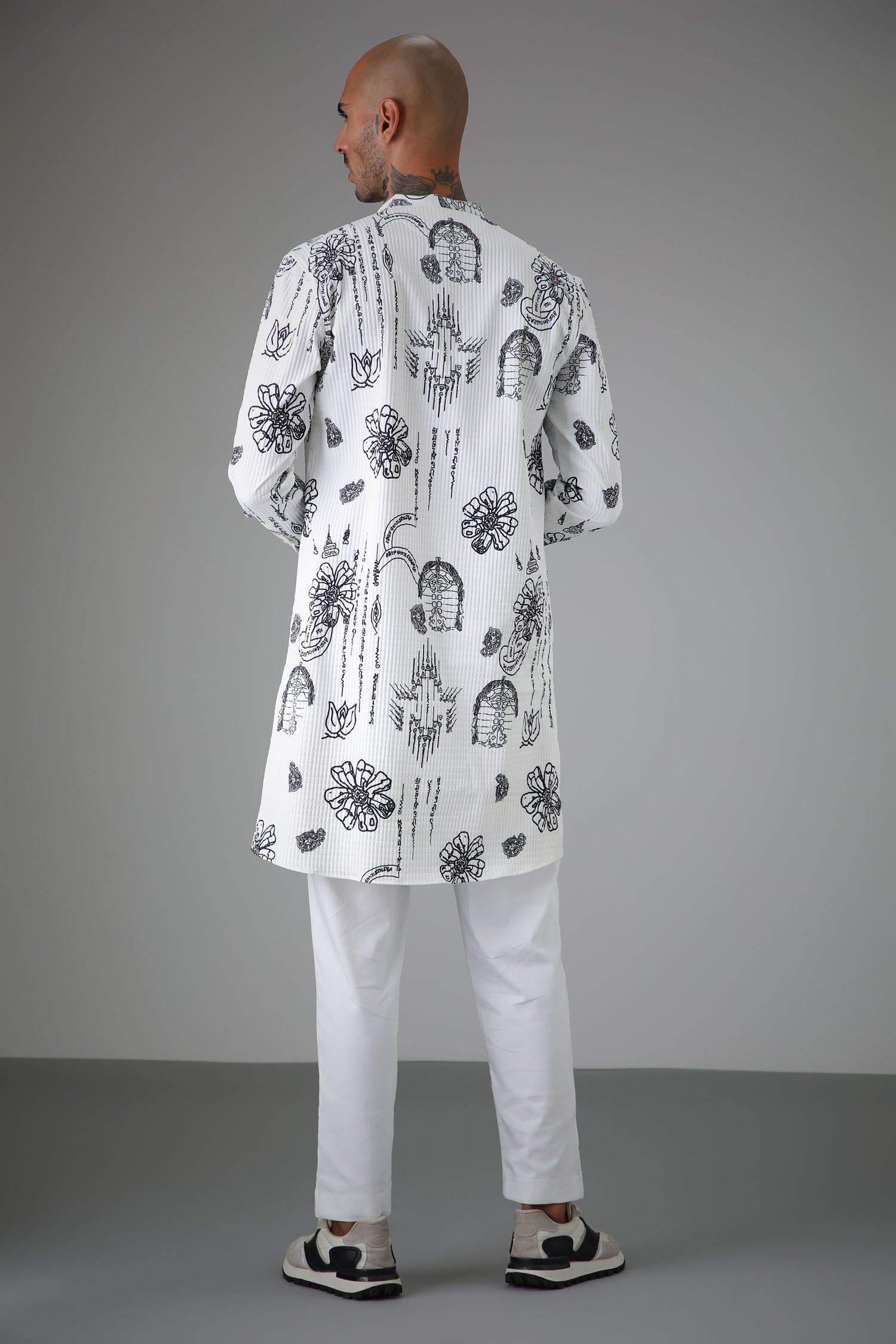 Flora White Kurta - Designer Kurta
