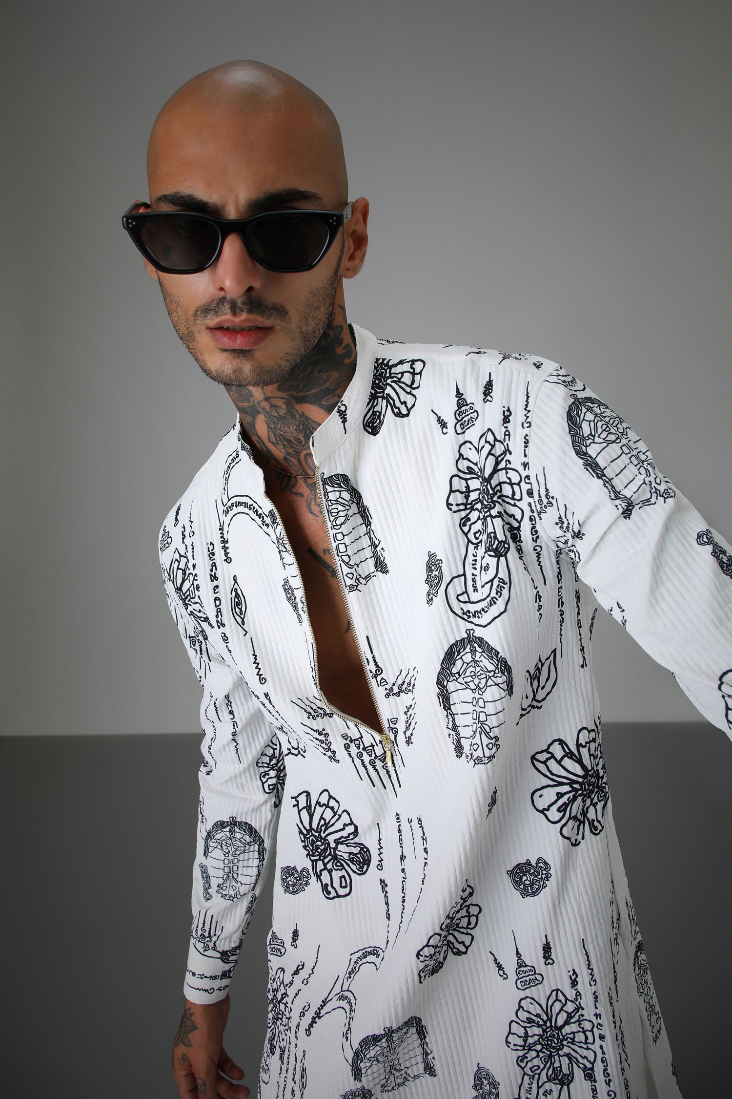 Flora White Kurta - Designer Kurta