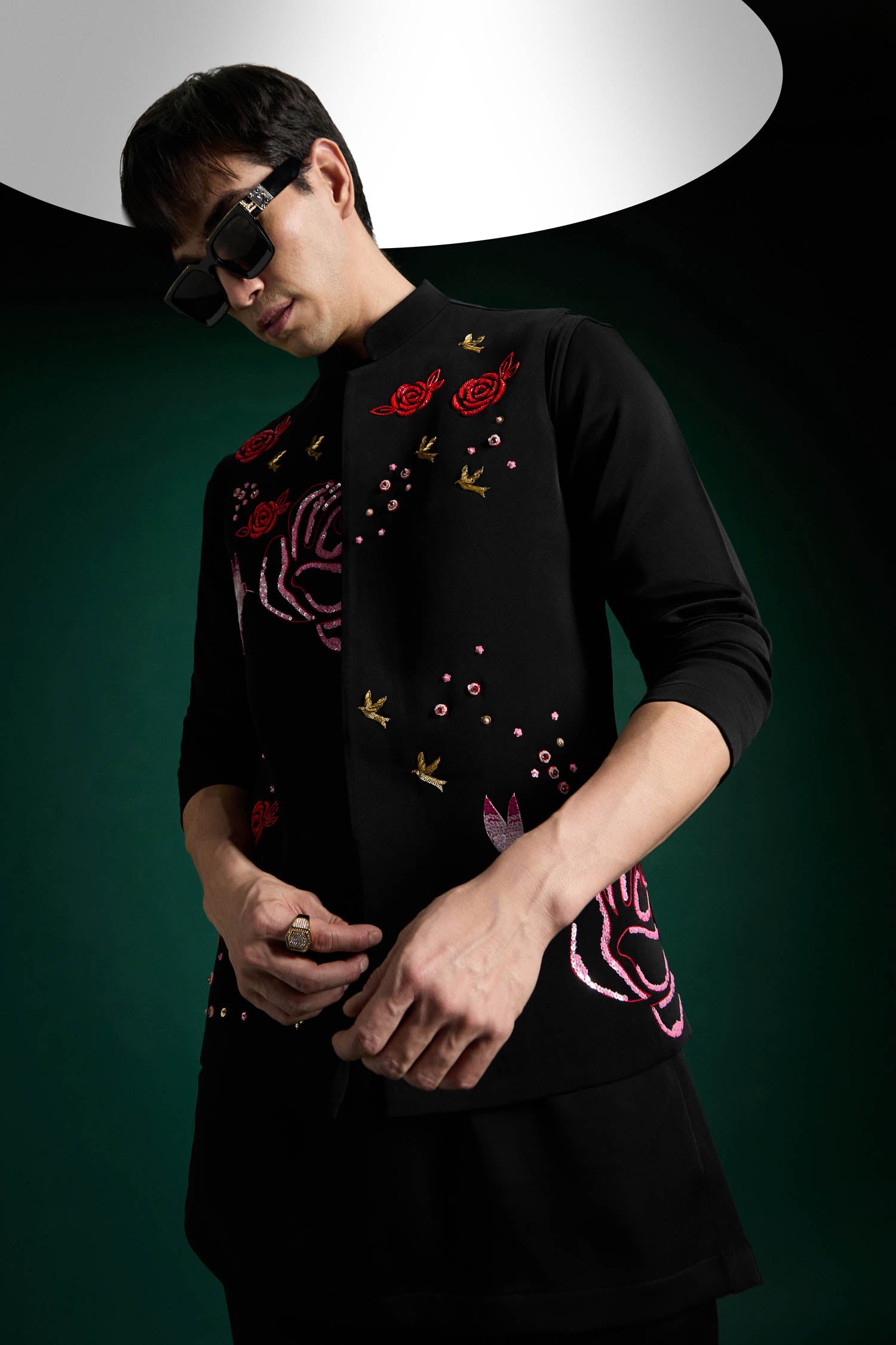 Meadows - Hand Embroidered Designer Bundi