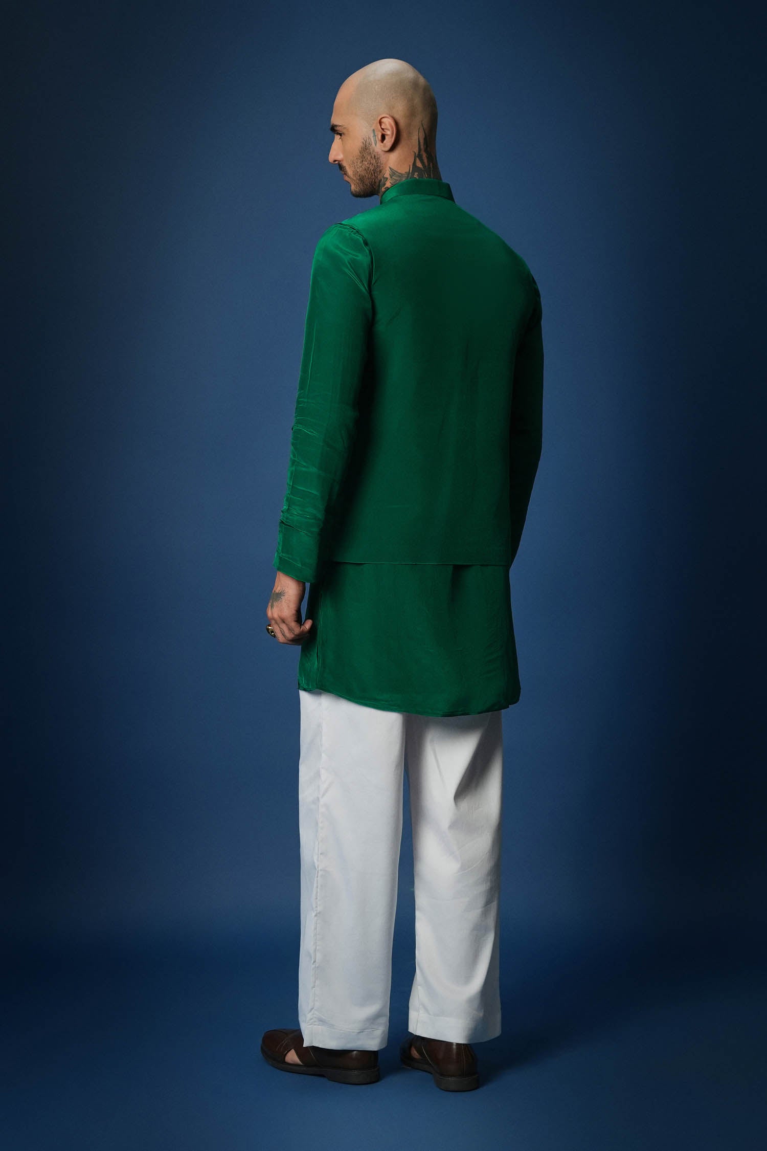 Bee Kiss Bundi Kurta - Green