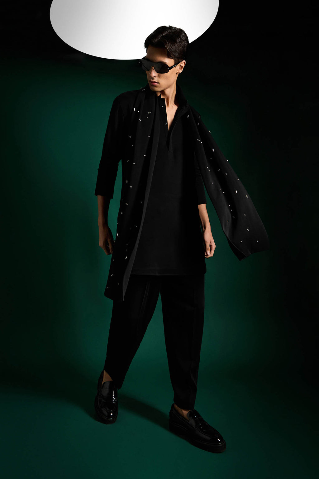 Flecked - Hand Embroidered Designer Shawl