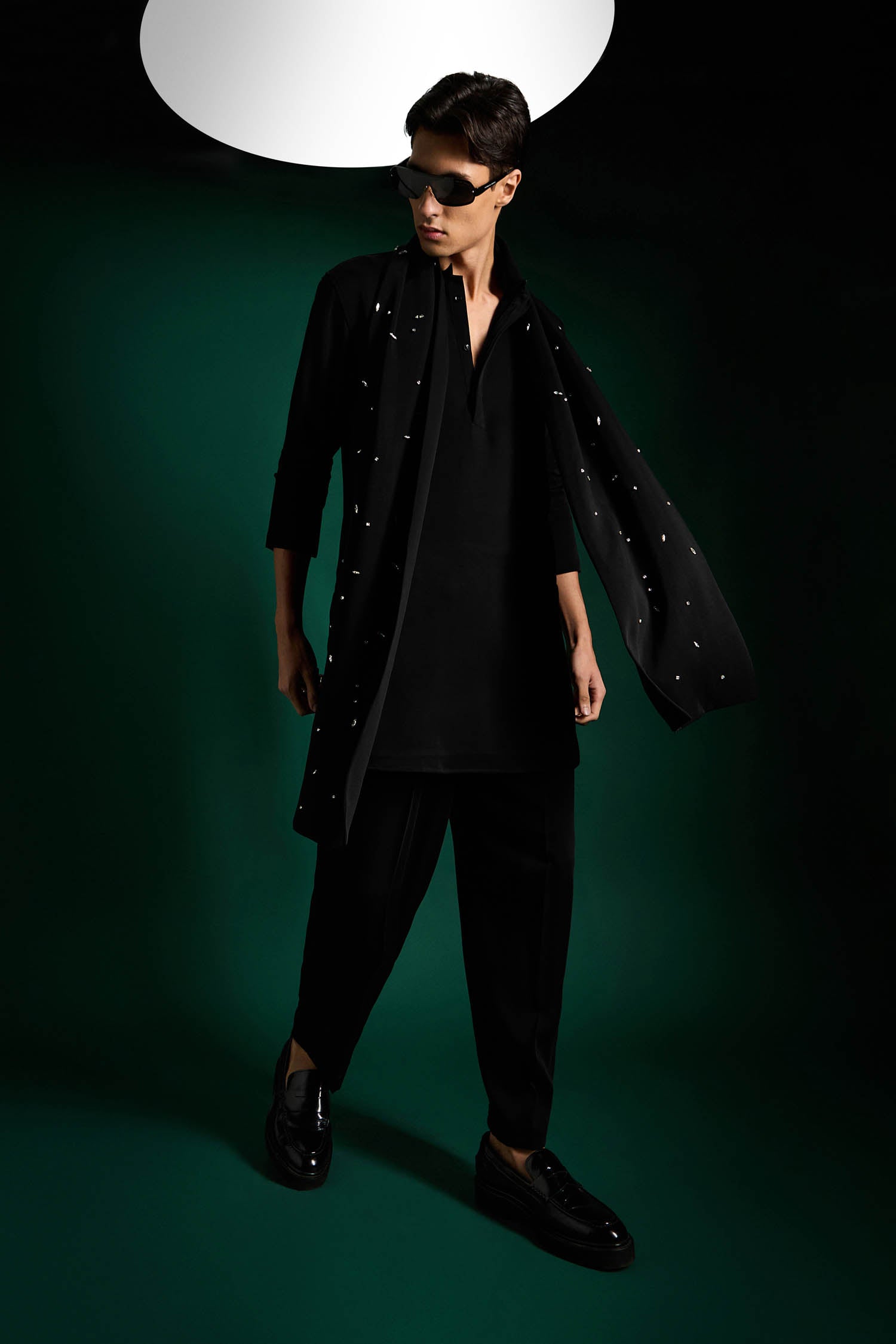 Flecked - Hand Embroidered Designer Shawl