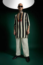 Regalia Hand Embroidered Designer Kurta - Black