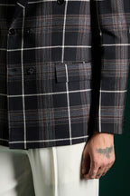 The Boardroom Tartan Checks Blazer - Black
