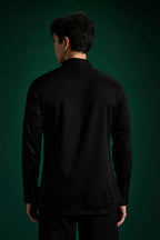 Sparkler Black - Hand Embroidered Designer Shirt