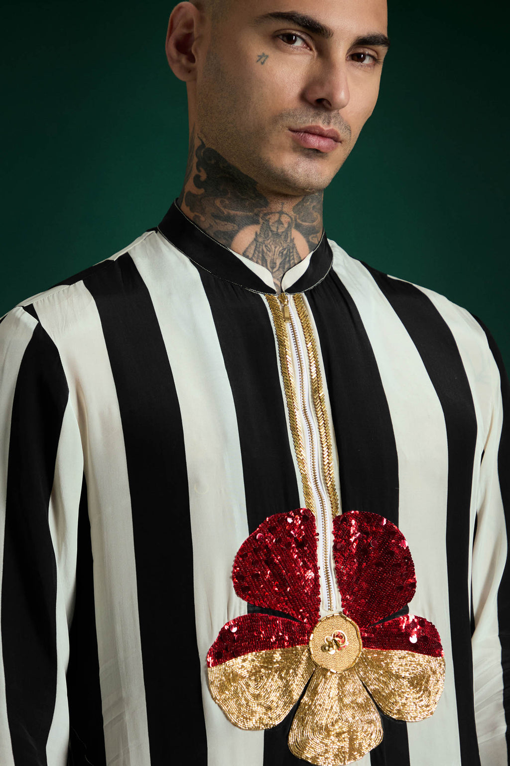 Ascend Hand Embroidered Designer Kurta - Black