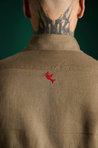 Bird Irish Linen Shirt - Cocoa Brown