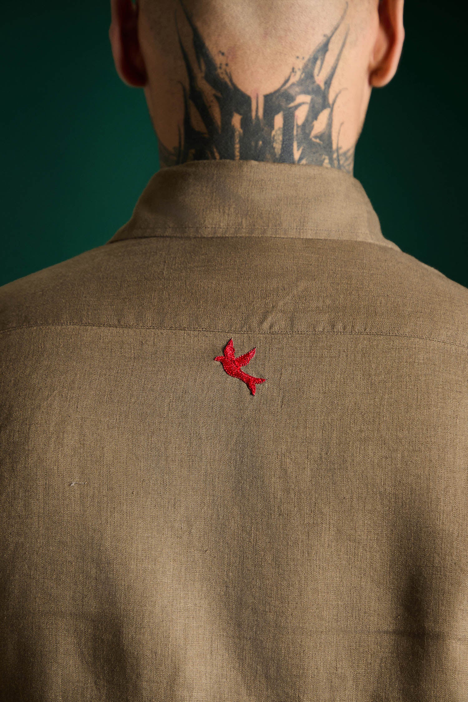 Bird Irish Linen Shirt - Cocoa Brown