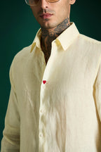 Heart Irish Linen Shirt - Ivory
