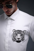 Predator(Tiger) - Hand Embroidered Designer Shirt