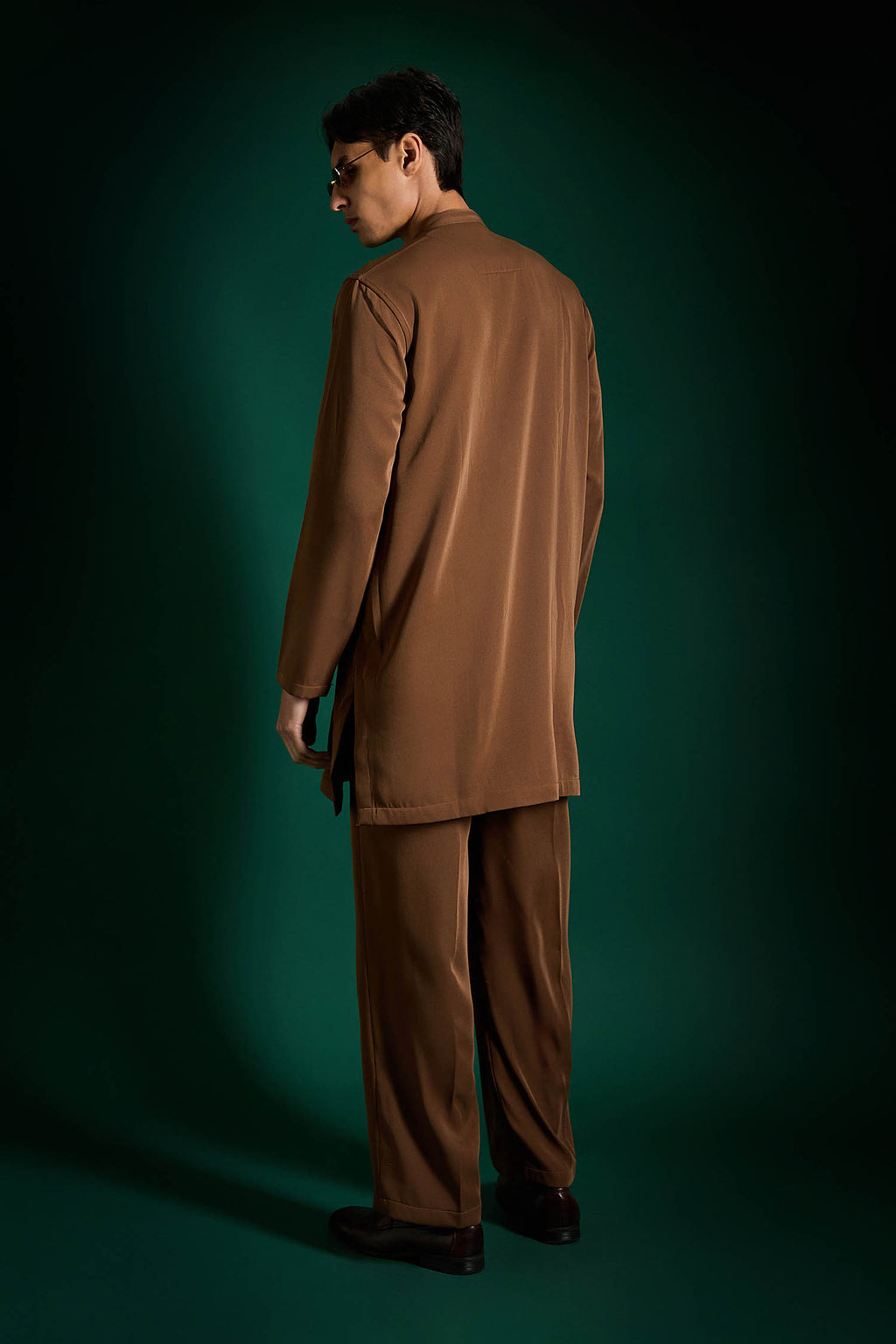 Echelon Designer Kurta Set - Caramel Brown