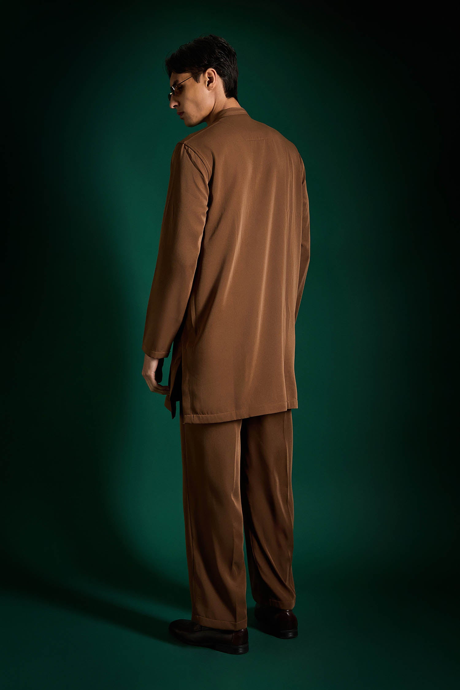 Echelon Designer Kurta Set - Caramel Brown