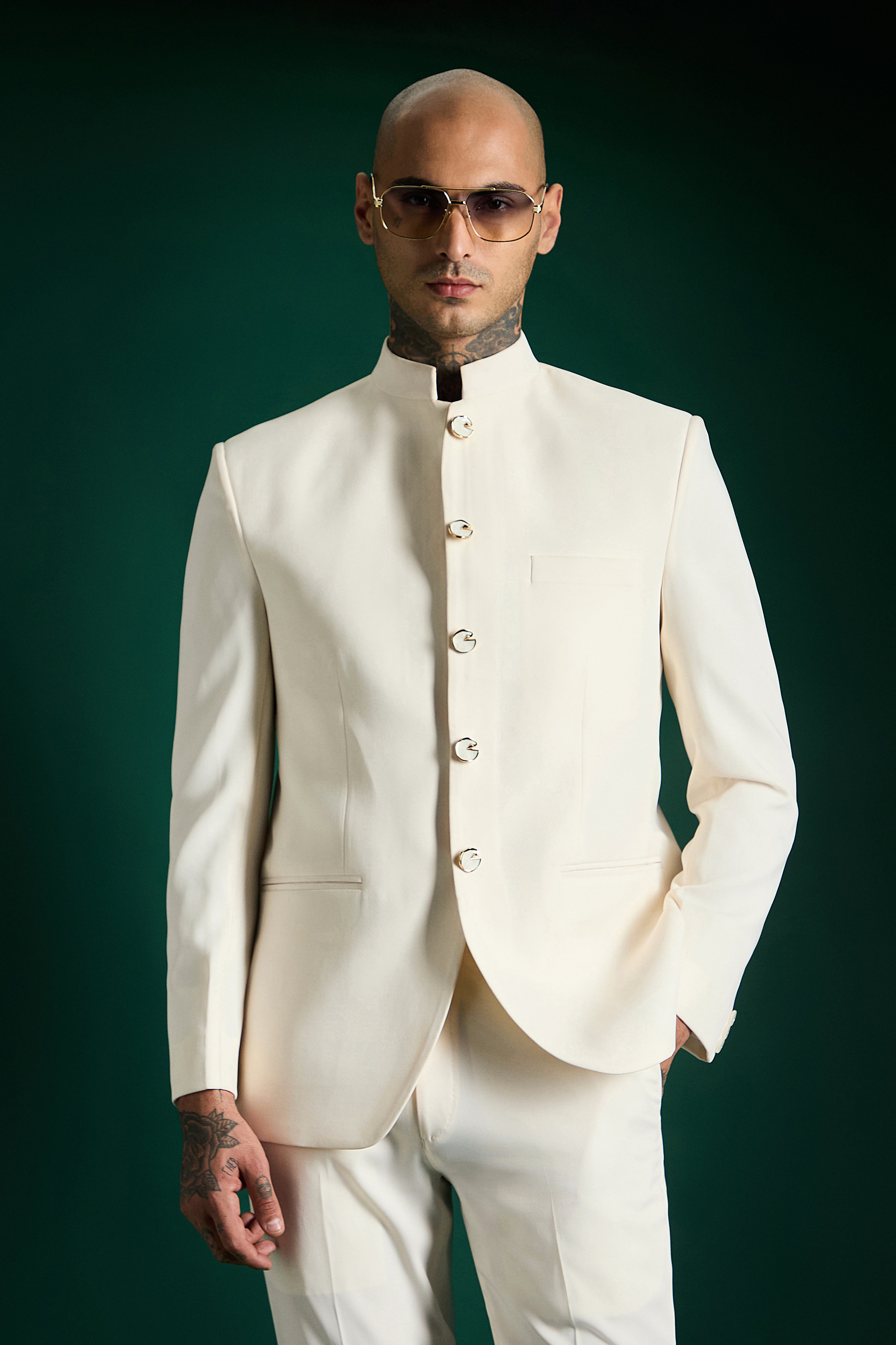 The Highness Bandhgala - Ivory