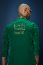 Band Baja Barat Hand Embroidered Bundi Set - Green