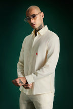 Bird Irish Linen Shirt - Ivory
