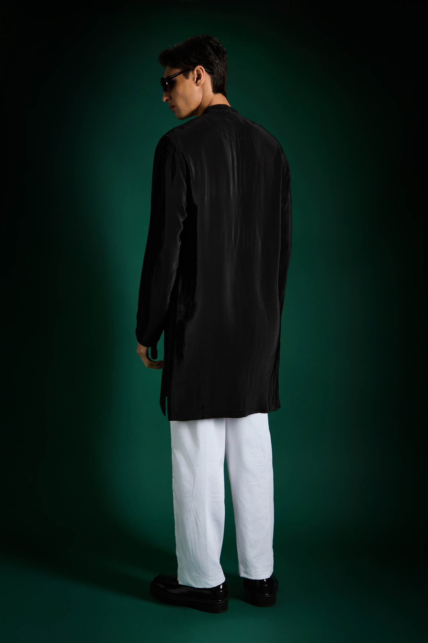 Echo Beads Hand Embroidered Designer Kurta - Black