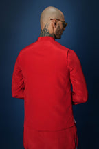 Bee Kiss Red Bundi Kurta