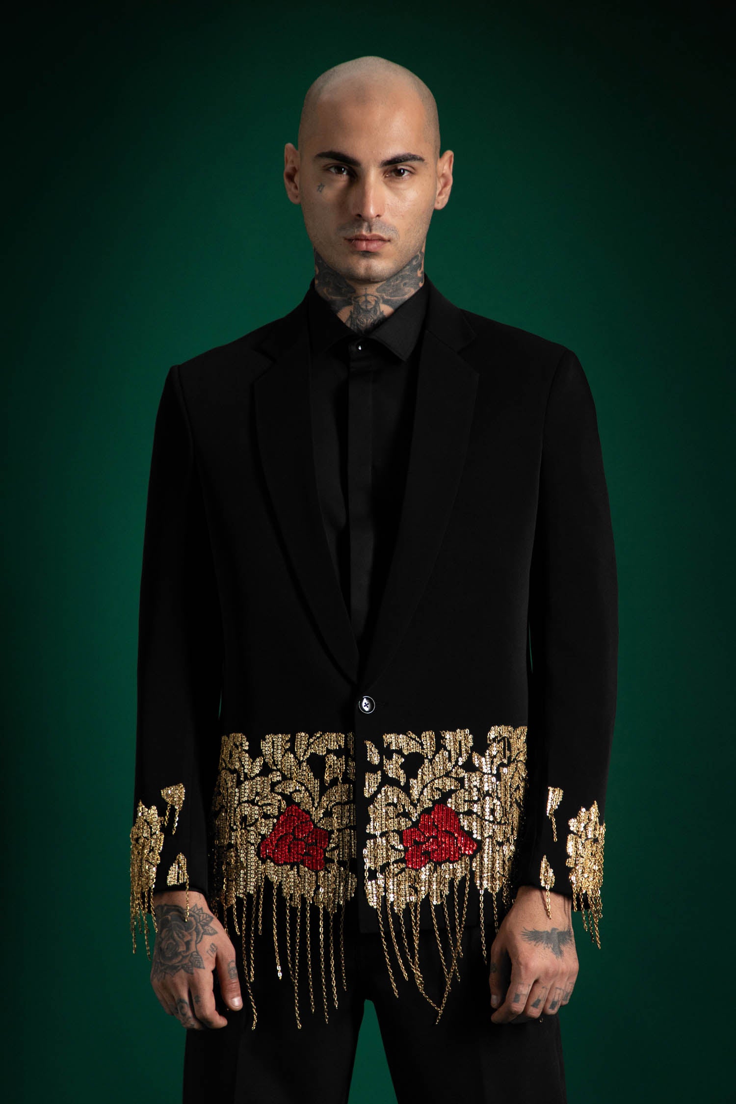 Golden Crest - Hand Embroidered Designer Tuxedo