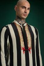 Regalia Hand Embroidered Designer Kurta - Black
