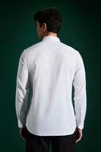 Forms- Hand Embroidered Designer Shirt - White