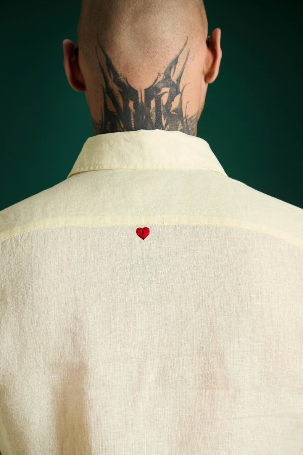 Heart Irish Linen Shirt - Ivory