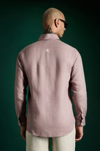 Bird Irish Linen Shirt - Dusky Pink